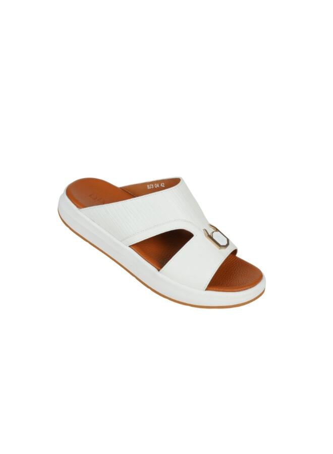 barjeel uno 008-3853 Barjeel Uno Mens Arabic Sandals BJ3 04 White - Image 2
